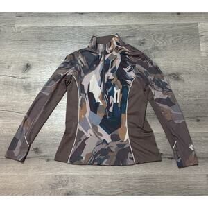 Arista Equestrian EUC 1/4 Zip Sun Shirt XS All Over Print Mesh Vented